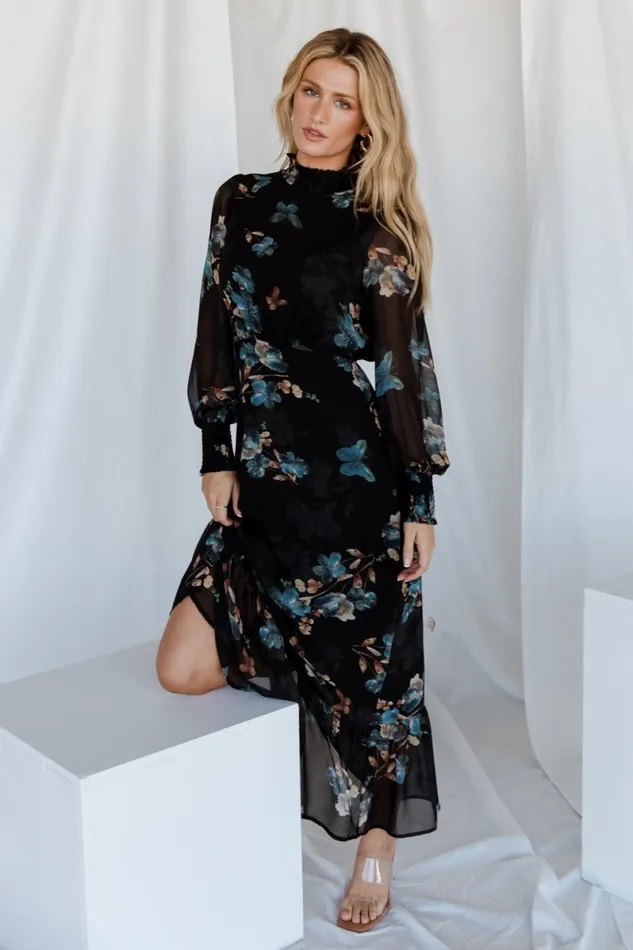 Luciana Maxi Dress Black Blue Women Baltic Born Wedding Guest Luciana Maxi Dress Black Blue Women Baltic Born Wedding Guest