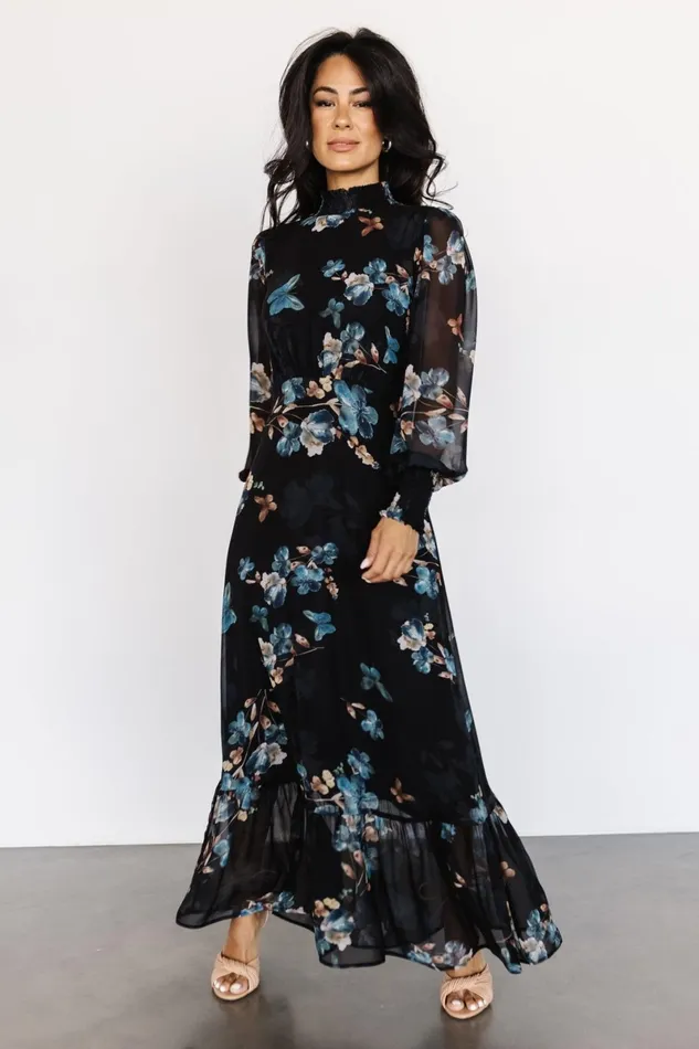 Luciana Maxi Dress Black Blue Women Baltic Born Wedding Guest Luciana Maxi Dress Black Blue Women Baltic Born Wedding Guest