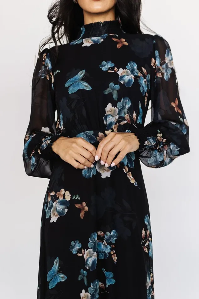 Luciana Maxi Dress Black Blue Women Baltic Born Wedding Guest Luciana Maxi Dress Black Blue Women Baltic Born Wedding Guest