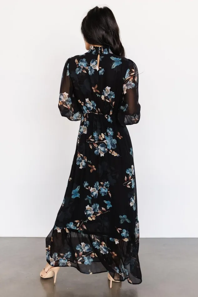 Luciana Maxi Dress Black Blue Women Baltic Born Wedding Guest Luciana Maxi Dress Black Blue Women Baltic Born Wedding Guest