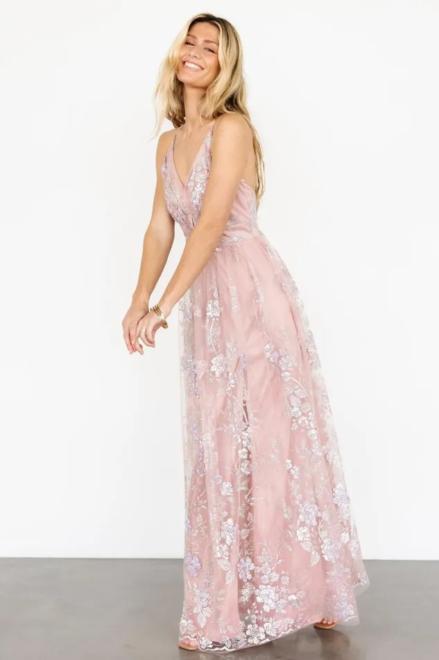 Lucienne Shimmer Maxi Gown Blushing Rose Women Baltic Born Tulle Styles Lucienne Shimmer Maxi Gown Blushing Rose Women Baltic Born Tulle Styles
