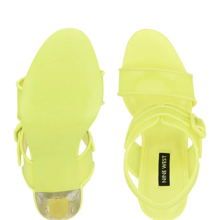 Lucile Clear Strappy Sandals Yellow Women Nine West Sandals Lucile Clear Strappy Sandals Yellow Women Nine West Sandals