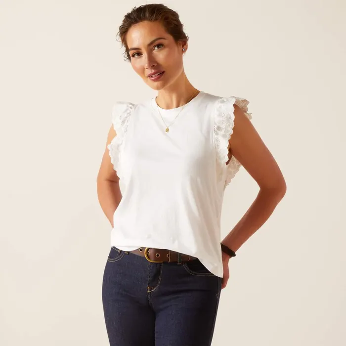 Ludlow Top White Women Ariat TShirts and Tops