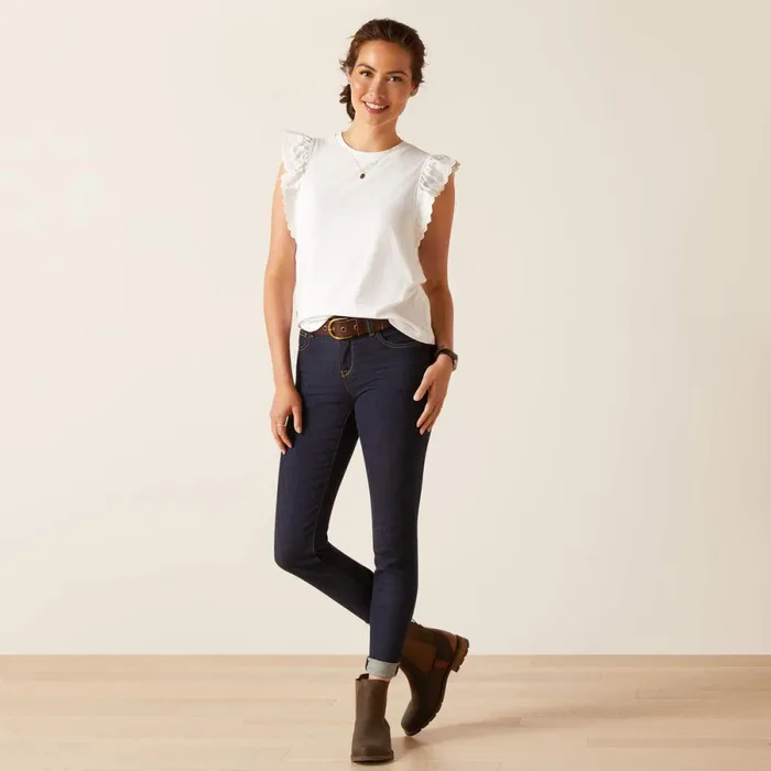 Ludlow Top White Women Ariat TShirts and Tops Ludlow Top White Women Ariat TShirts and Tops