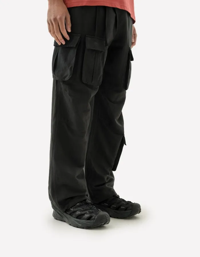 Maharishi Cargo Pants 5213 Hemp Asym Cargo Track Pants Black 8211 Men