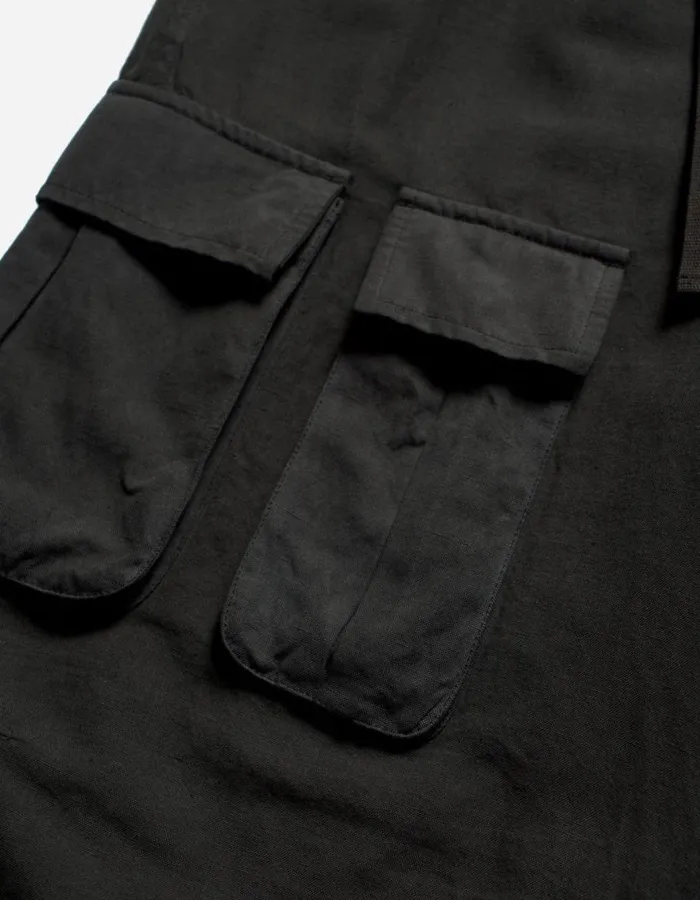 Maharishi Cargo Pants 5213 Hemp Asym Cargo Track Pants Black 8211 Men