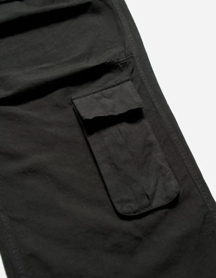Maharishi Cargo Pants 5213 Hemp Asym Cargo Track Pants Black 8211 Men