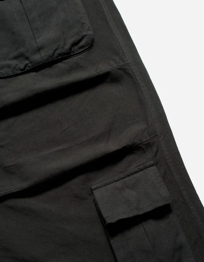 Maharishi Cargo Pants 5213 Hemp Asym Cargo Track Pants Black 8211 Men