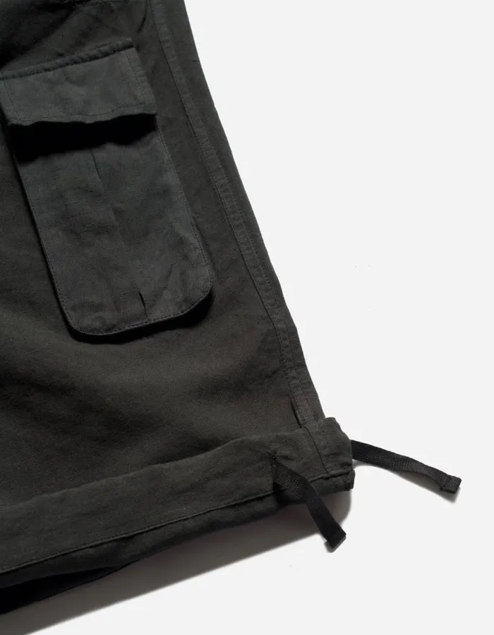 Maharishi Cargo Pants 5213 Hemp Asym Cargo Track Pants Black 8211 Men