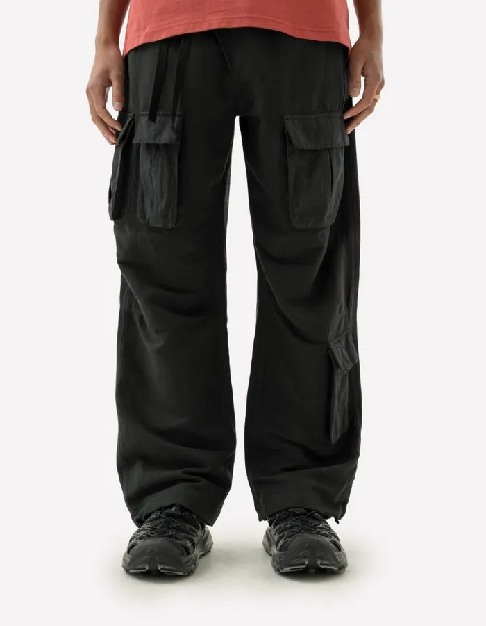 Maharishi Cargo Pants 5213 Hemp Asym Cargo Track Pants Black 8211 Men