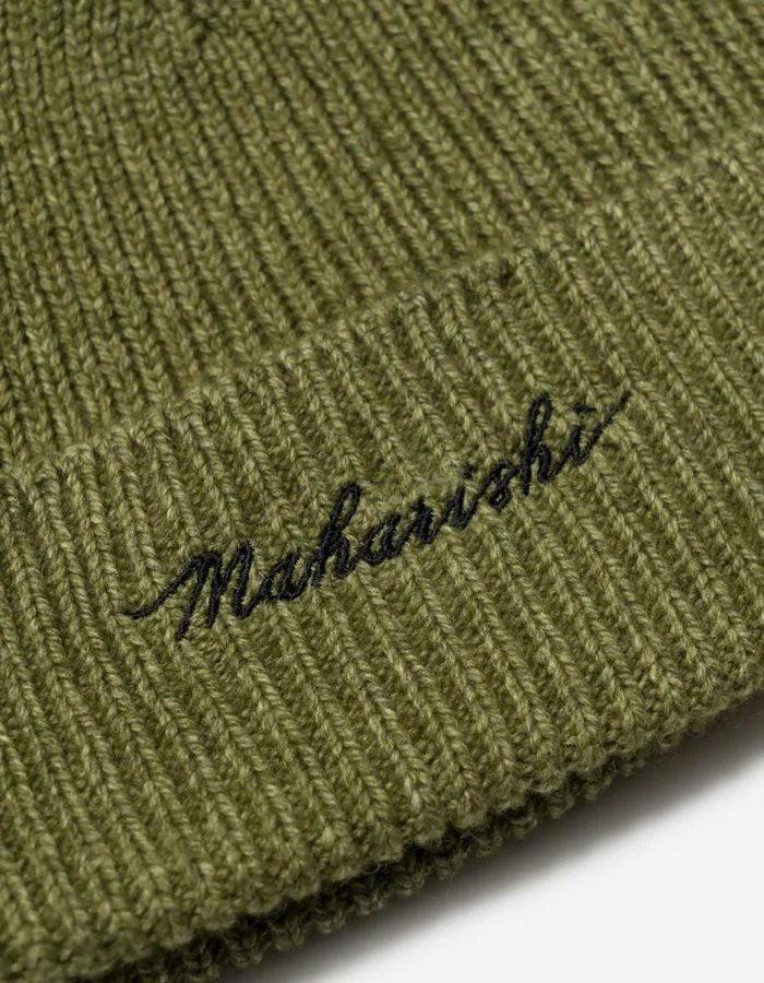 Maharishi Hats 1368 Maharishi Embroidered Beanie Olive 8211 Men