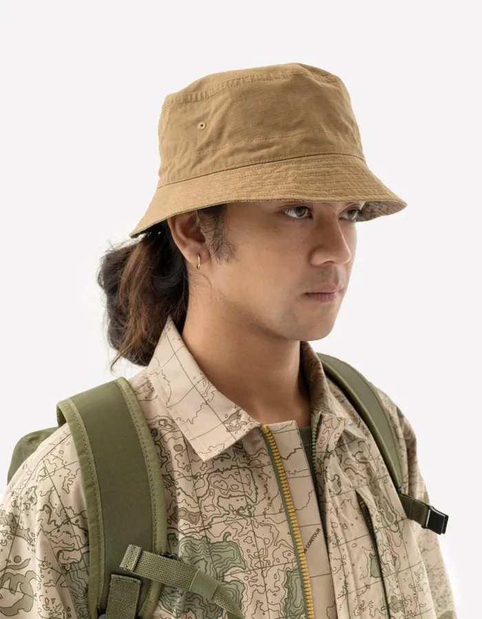 Maharishi Hats 5227 Reversible Contour Bucket Hat MushroomDesert 8211 Men