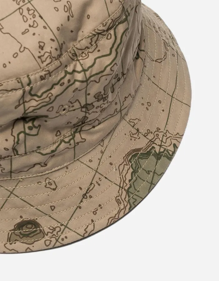 Maharishi Hats 5227 Reversible Contour Bucket Hat MushroomDesert 8211 Men