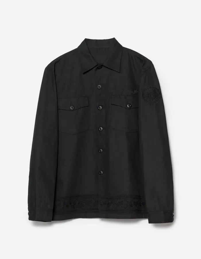 Maharishi Long Sleeve Shirts 5237 Thar Dragon Utility Shirt Black 8211 Men
