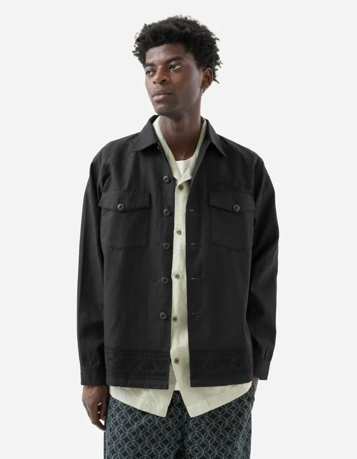Maharishi Long Sleeve Shirts 5237 Thar Dragon Utility Shirt Black 8211 Men