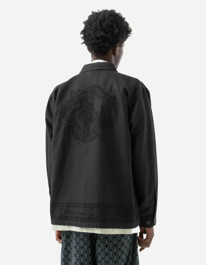 Maharishi Long Sleeve Shirts 5237 Thar Dragon Utility Shirt Black 8211 Men