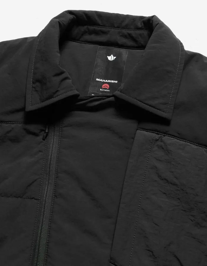 Maharishi Long Sleeve Shirts 5279 Veg Dyed Padded Overshirt Black 8211 Men