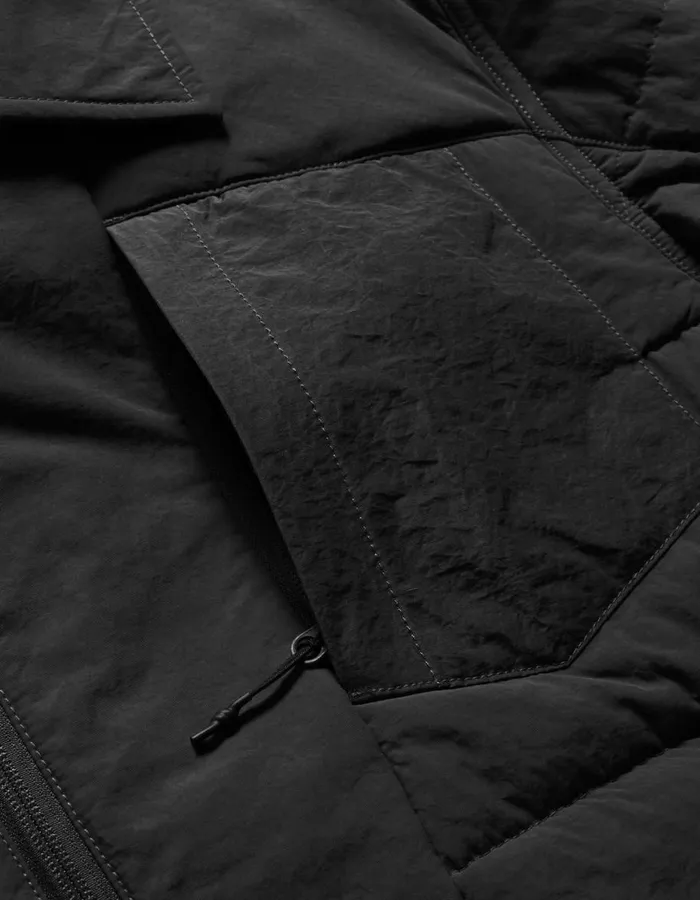 Maharishi Long Sleeve Shirts 5279 Veg Dyed Padded Overshirt Black 8211 Men