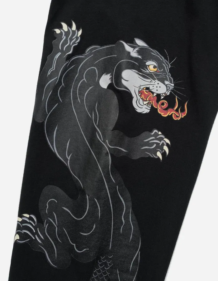 Maharishi Long Sleeve TShirts 1387 Duality Panther LS TShirt Black 8211 Men