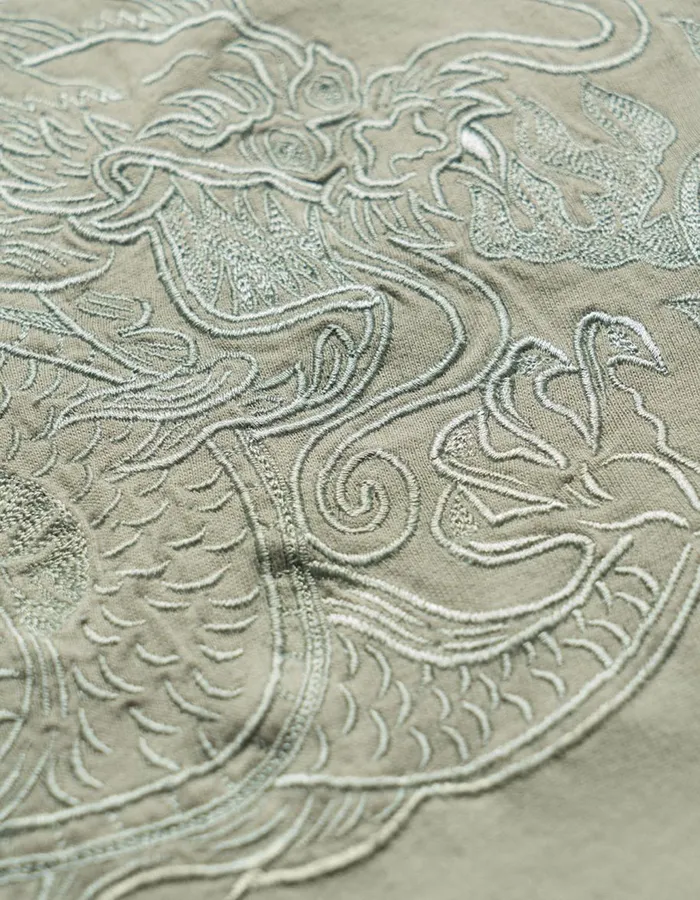 Maharishi Long Sleeve TShirts 5243 Thar Dragon LS TShirt Sage 8211 Men