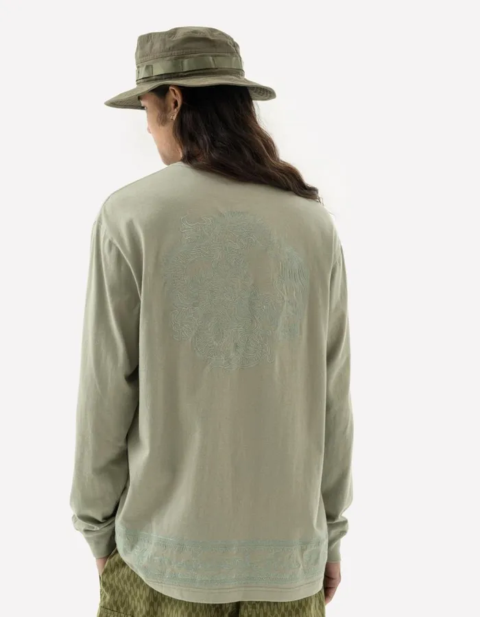 Maharishi Long Sleeve TShirts 5243 Thar Dragon LS TShirt Sage 8211 Men