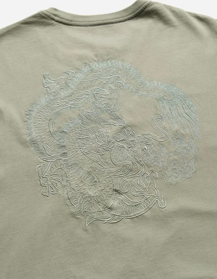 Maharishi Long Sleeve TShirts 5243 Thar Dragon LS TShirt Sage 8211 Men