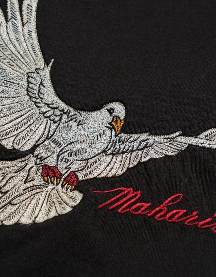Maharishi Long Sleeve TShirts 5316 Peace Mount Maha LS TShirt Black 8211 Men