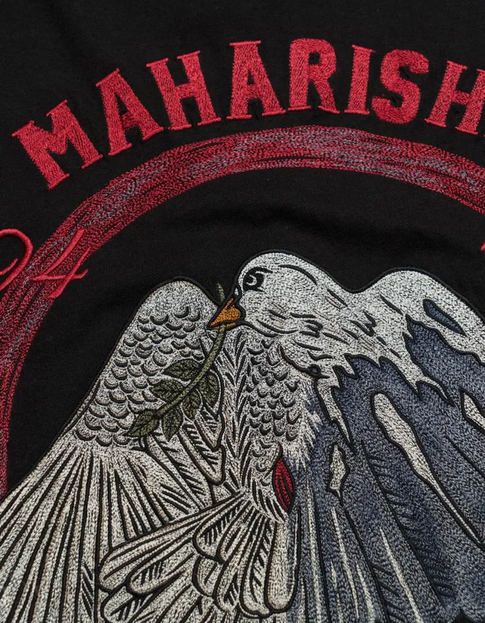 Maharishi Long Sleeve TShirts 5316 Peace Mount Maha LS TShirt Black 8211 Men
