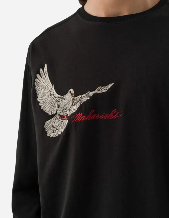 Maharishi Long Sleeve TShirts 5316 Peace Mount Maha LS TShirt Black 8211 Men