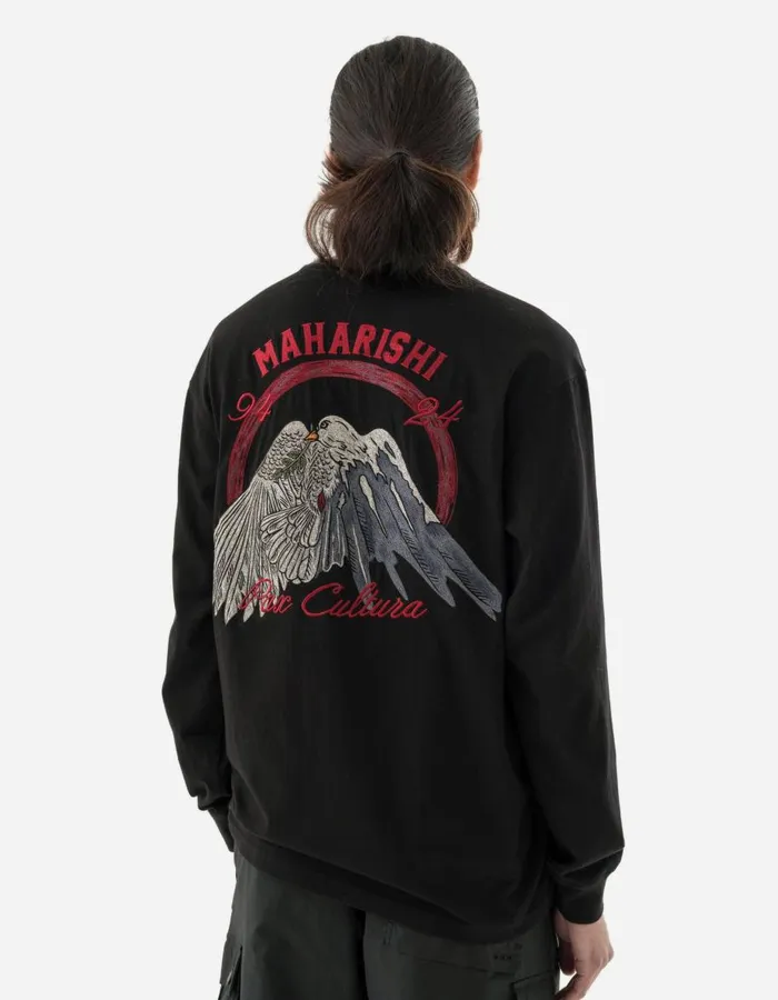 Maharishi Long Sleeve TShirts 5316 Peace Mount Maha LS TShirt Black 8211 Men
