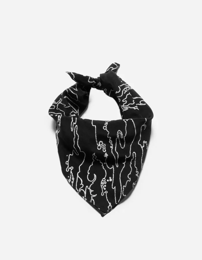 Maharishi Scarves 1313 Maha Basquiat Camo Bandana Black 8211 Men