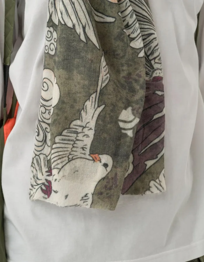Maharishi Scarves 5328 Peace Dove Pashmina Olive 8211 Men