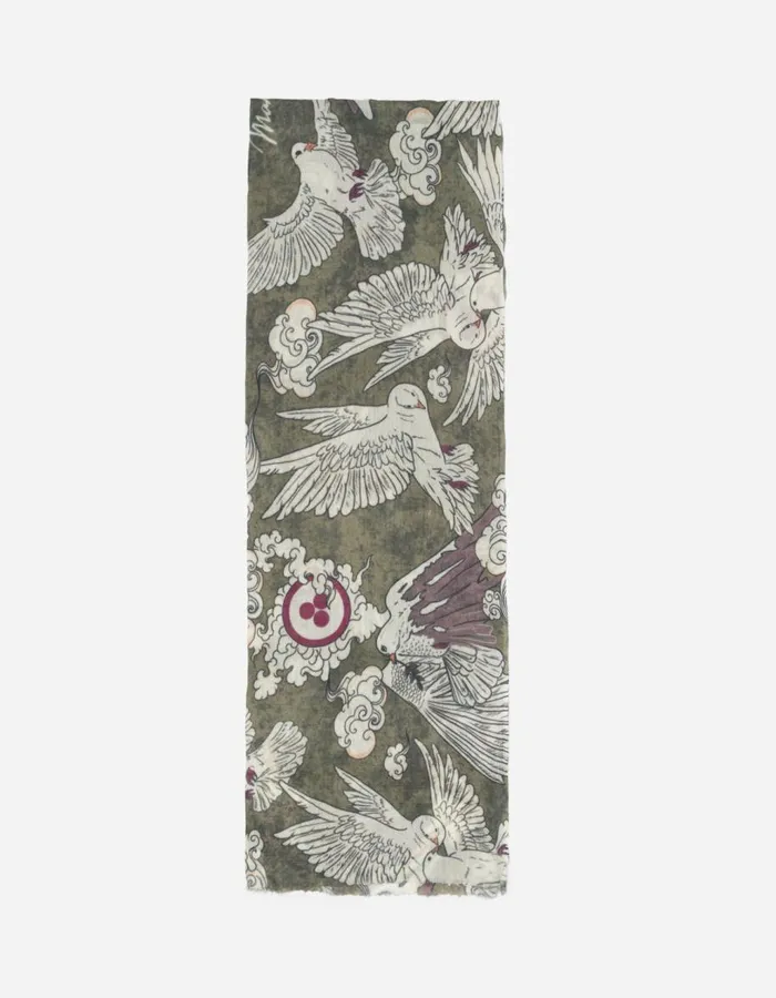 Maharishi Scarves 5328 Peace Dove Pashmina Olive 8211 Men