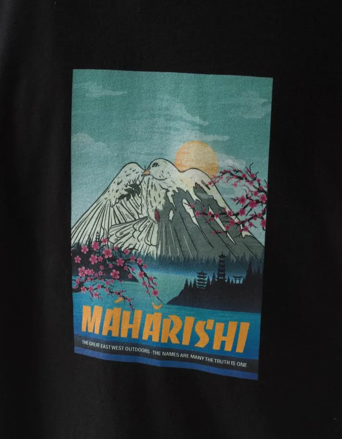Maharishi Short Sleeve TShirts 1351 Maha Mountain TShirt Black 8211 Men