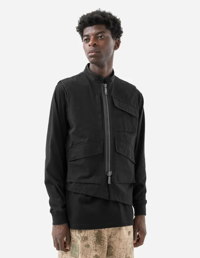 Maharishi Vests 5223 Cordura Asym Armour Vest BlackSubdued Night 8211 Men