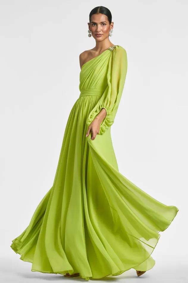 Makayla Gown 8211 Chartreuse Women Sachin and Babi Boho