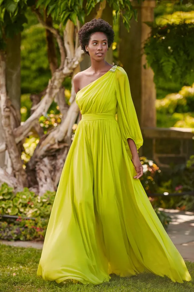 Makayla Gown 8211 Chartreuse Women Sachin and Babi Boho