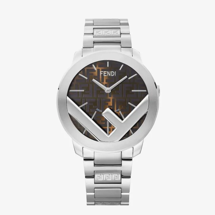 Man 41mm 8211 Round Watch With F Is Fendi Logo Fendi Watches