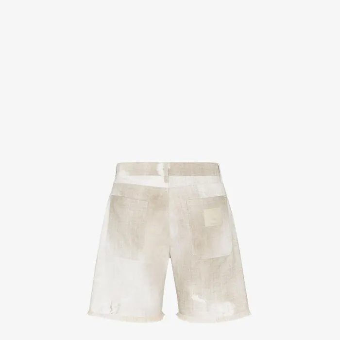 Man Beige Denim Trousers Beige Fendi Coordinated Sets