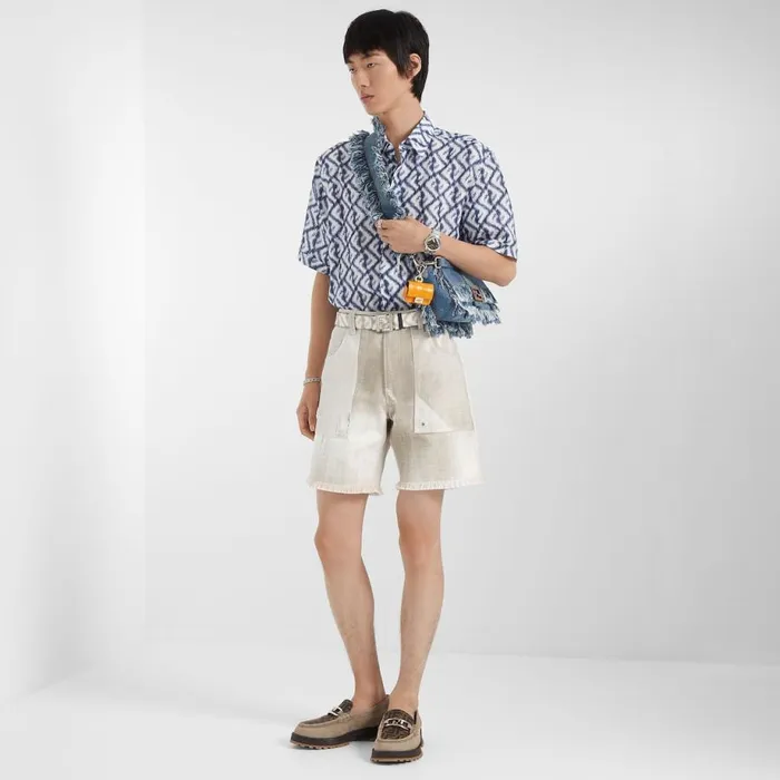 Man Beige Denim Trousers Beige Fendi Coordinated Sets