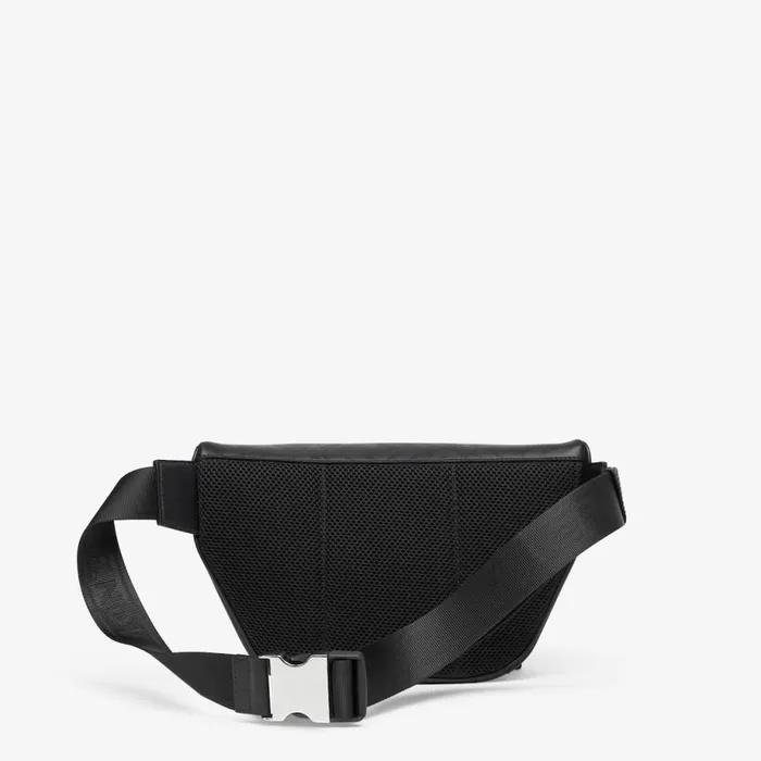 Man Black Leather Belt Bag Black Fendi Belt Bags