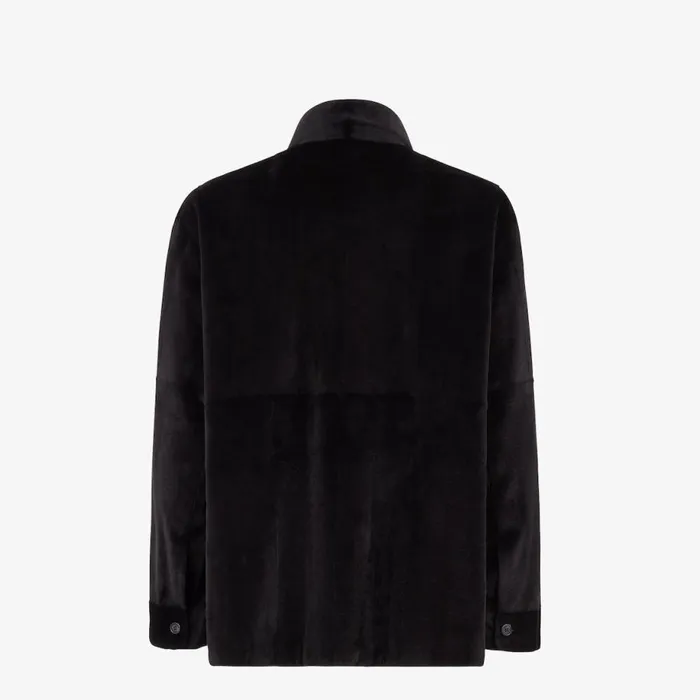 Man Black Mink Jacket Black Fendi Coats and Outerwear