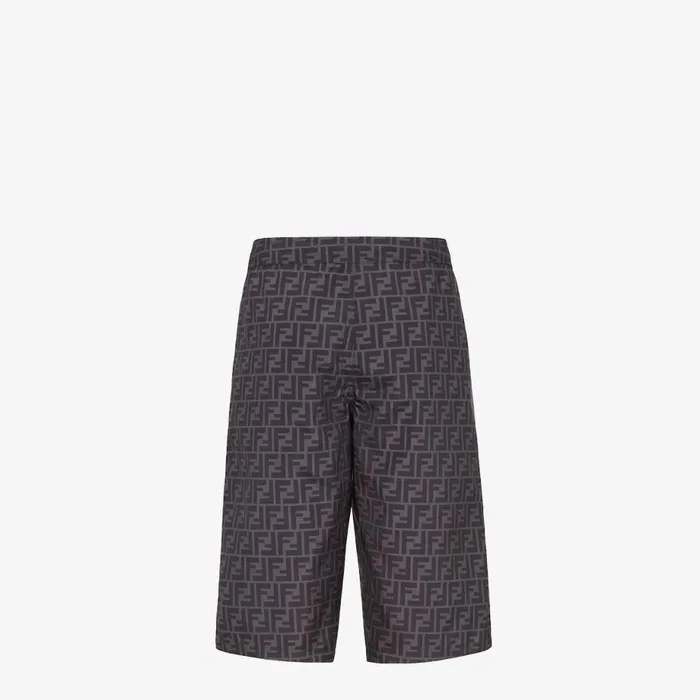 Man Black Nylon Bermudas Black Fendi Swimwear