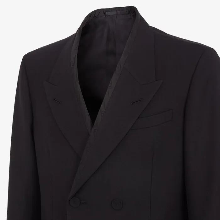Man Black Wool Suit Black Fendi Jackets and Suits