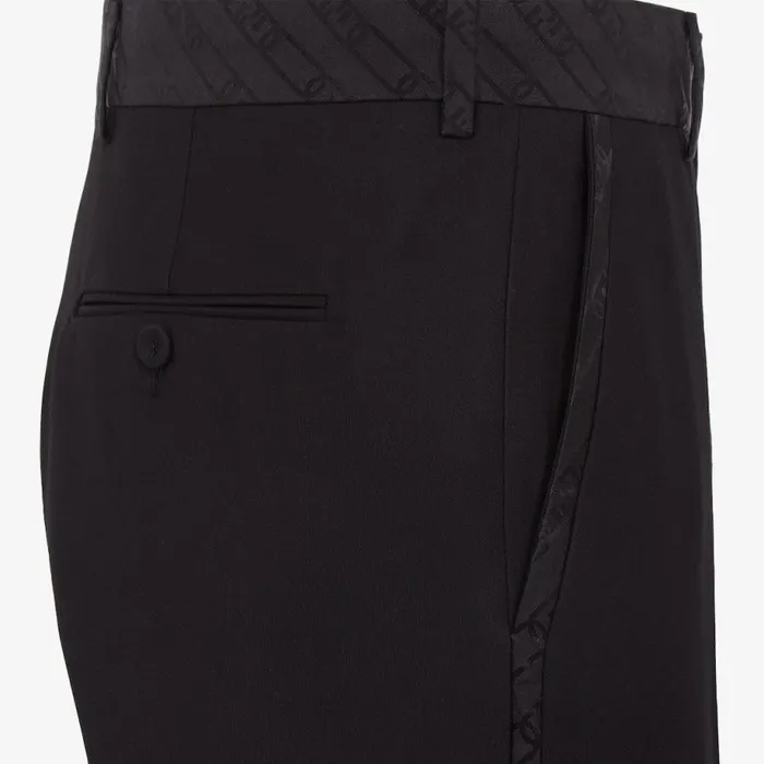 Man Black Wool Suit Black Fendi Jackets and Suits