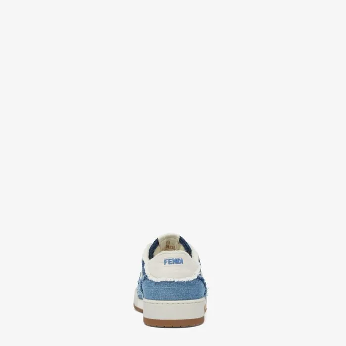 Man Blue Denim LowTops Blue Fendi Fendi Match