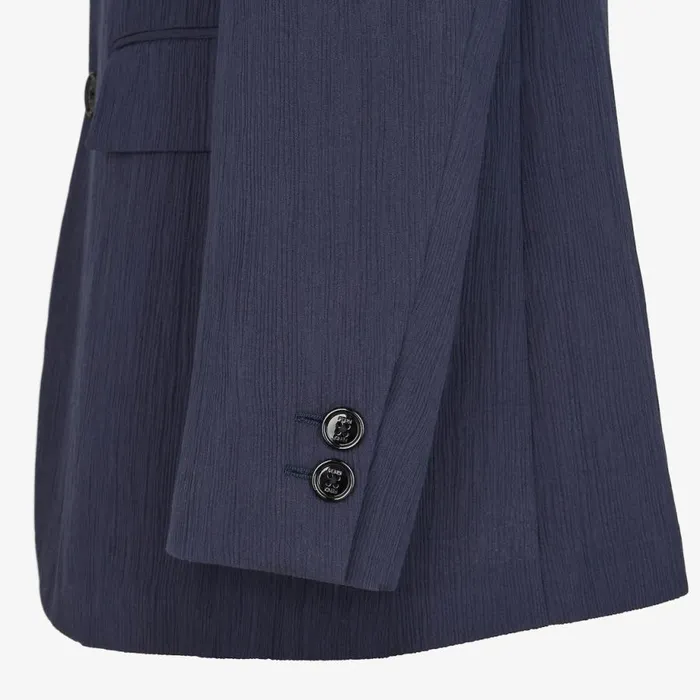 Man Blue Viscose Jacket Blue Fendi Jackets and Suits