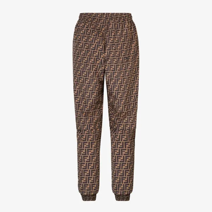 Man Brown Nylon Trousers Brown Fendi Activewear