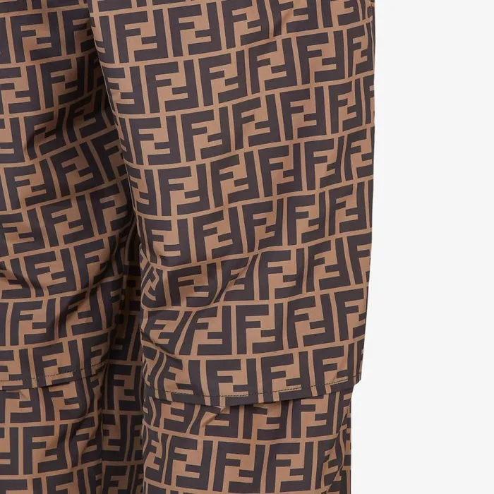 Man Brown Nylon Trousers Brown Fendi Activewear