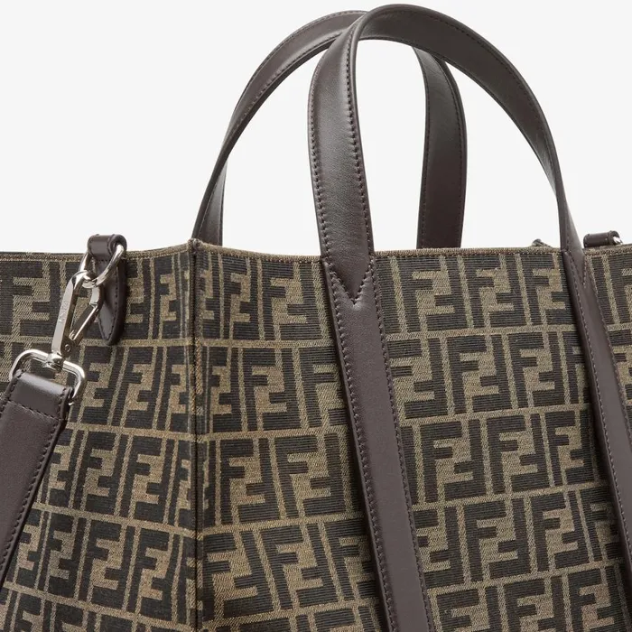 Man Ff Jacquard Fabric Bag Multicolour Fendi Travel Bags